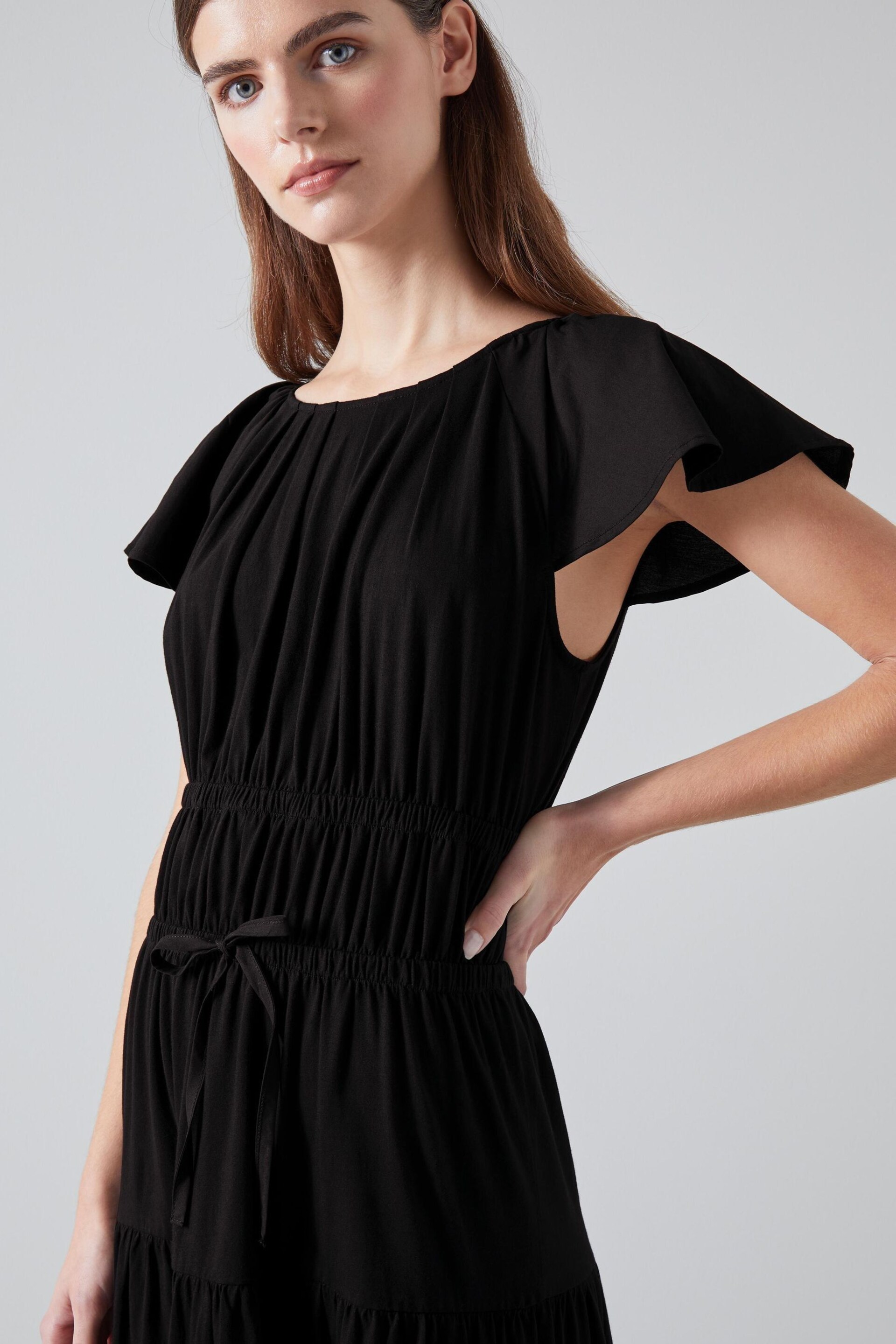 LK Bennett Carla Cotton Lenzing™ Ecovero™ Viscose Maxi Dress - Image 3 of 3