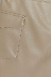 River Island Cream Girls Faux Fur Leather Skort - Image 2 of 3