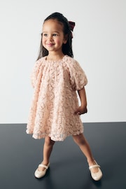 Pink Mesh Sequin Butterfly Dress (3mths-7yrs) - Image 1 of 8