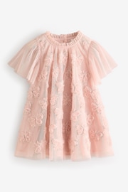 Pink Mesh Sequin Butterfly Dress (3mths-7yrs) - Image 5 of 8