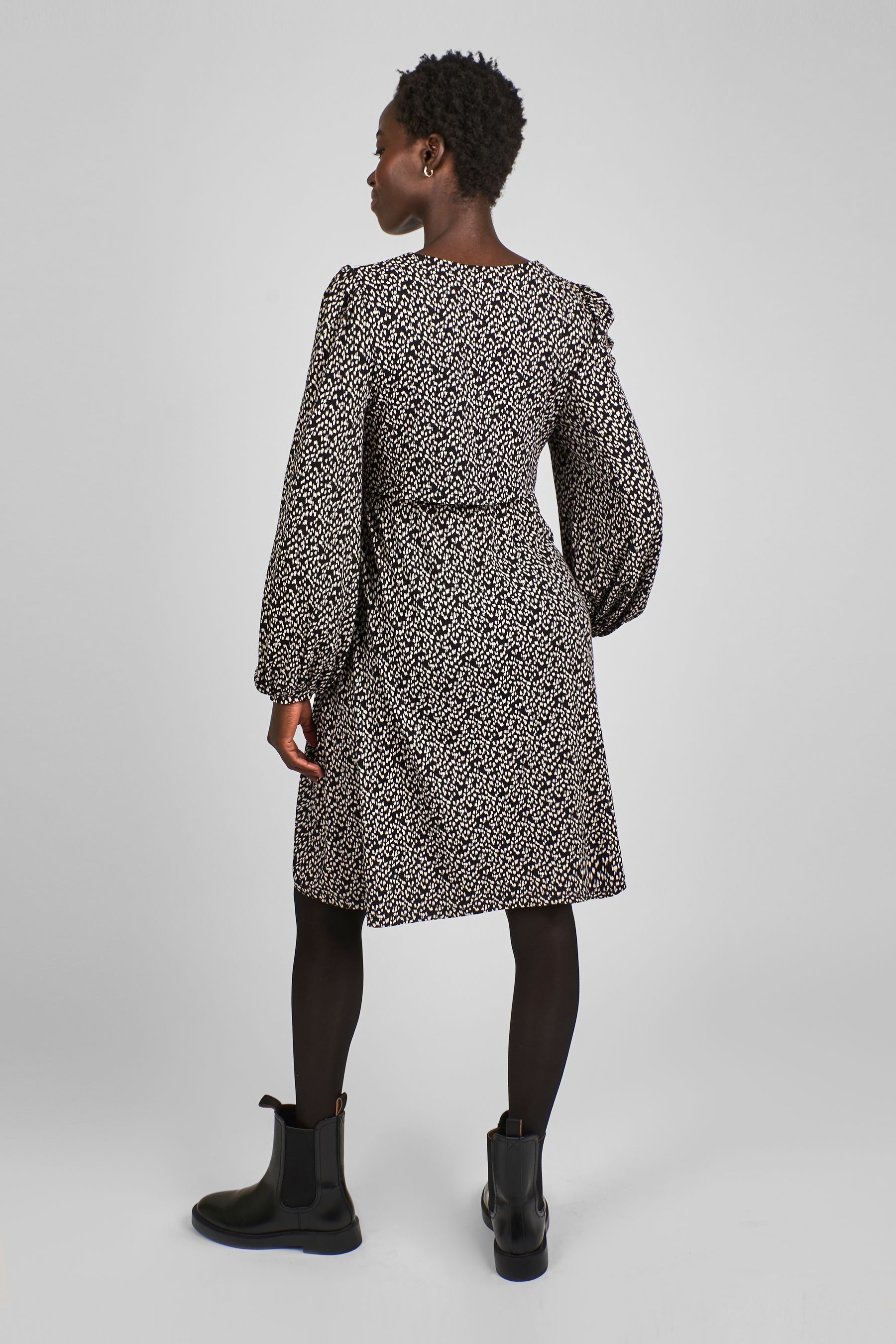 Buy JoJo Maman Bebe Black Animal Double Layer Maternity Nursing Dress from Next Luxembourg