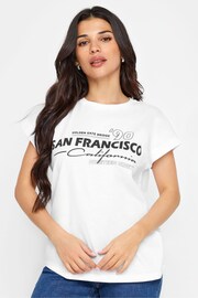 PixieGirl Petite White 2 PACK White & Black 'San Francisco' Slogan T-Shirts - Image 2 of 5