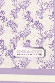 COACH Purple Horse And Carriage Silk Square Scarve - Image 4 of 4