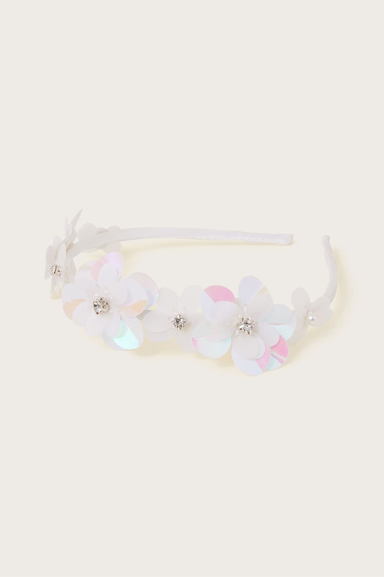 Monsoon Natural Land of Wonder Sequin Flower Headband - Image 1 of 2