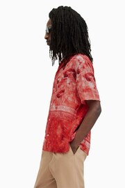 AllSaints Red Tijuana Short Sleeve Shirt - Image 3 of 7