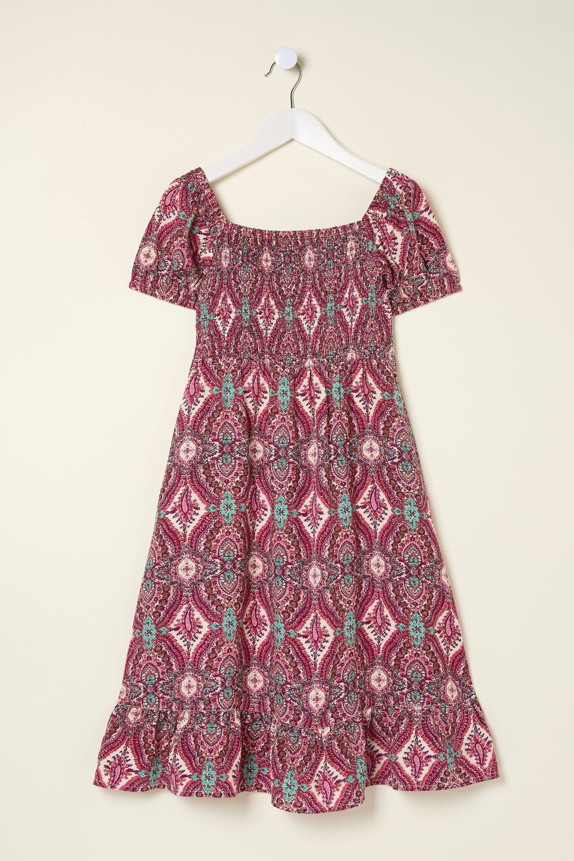 FatFace Purple Paisley Midi Dress - Image 5 of 5