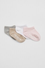 Gap Pink Basic Logo No Show Socks 4-Pack - Image 1 of 1