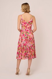 Adrianna Papell Pink Pleated Midi Dress - Image 2 of 7