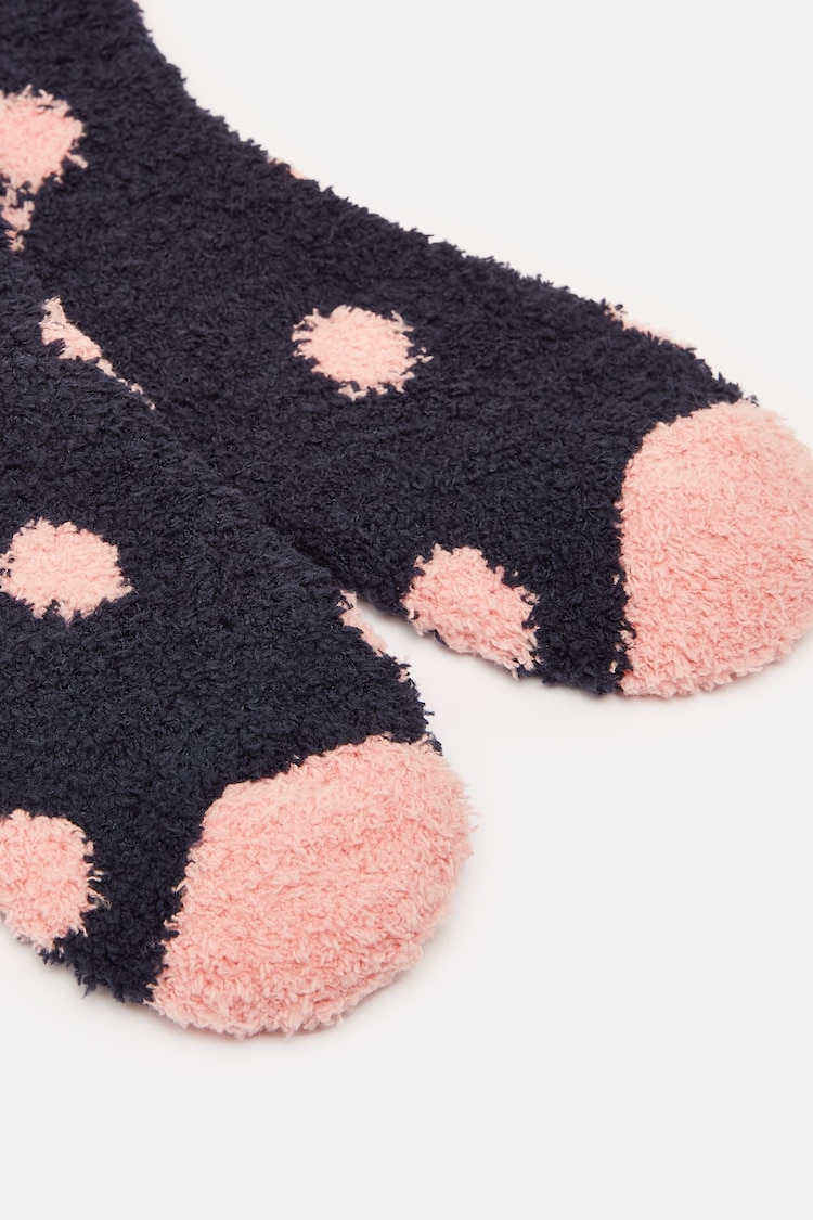 Joules Women's Fluffy Pink Socks (size 4-8) - Image 3 of 3