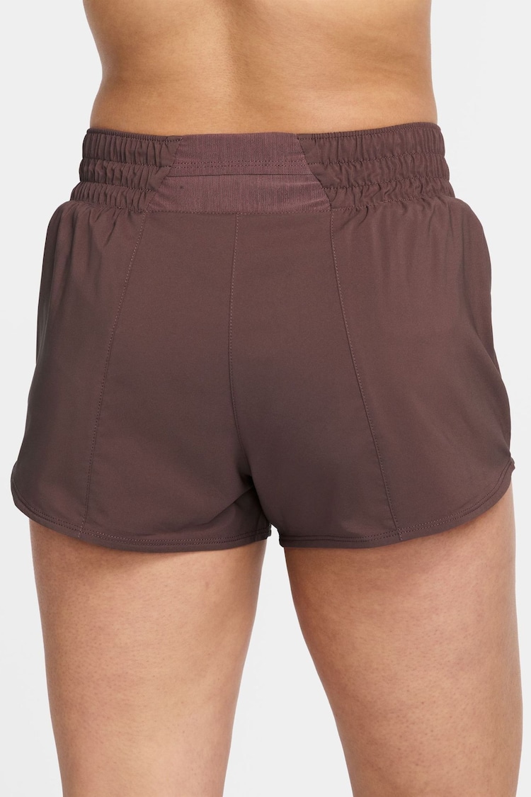 Nike Brown One Dri-FIT Mid-Rise 3" Brief Lined Shorts - Image 2 of 4