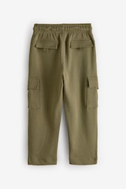 Khaki Green 100% Cotton Cargo Pocket Joggers (3-16yrs) - Image 2 of 5