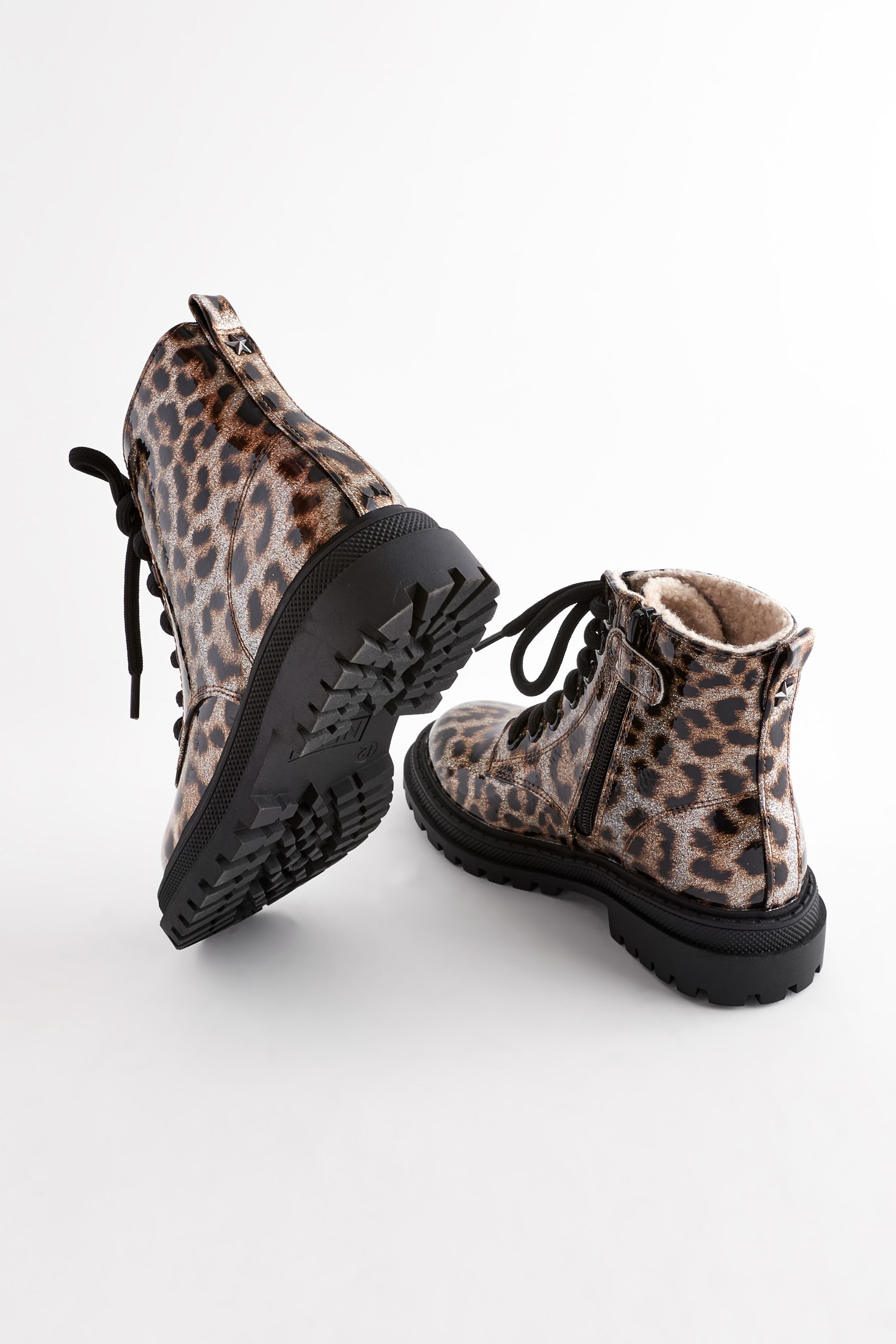 Wide fit animal print ankle boots hot sale
