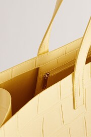 Ted Baker Yellow Allicon Croc Effect Detail Ew Icon Bag - Image 4 of 5