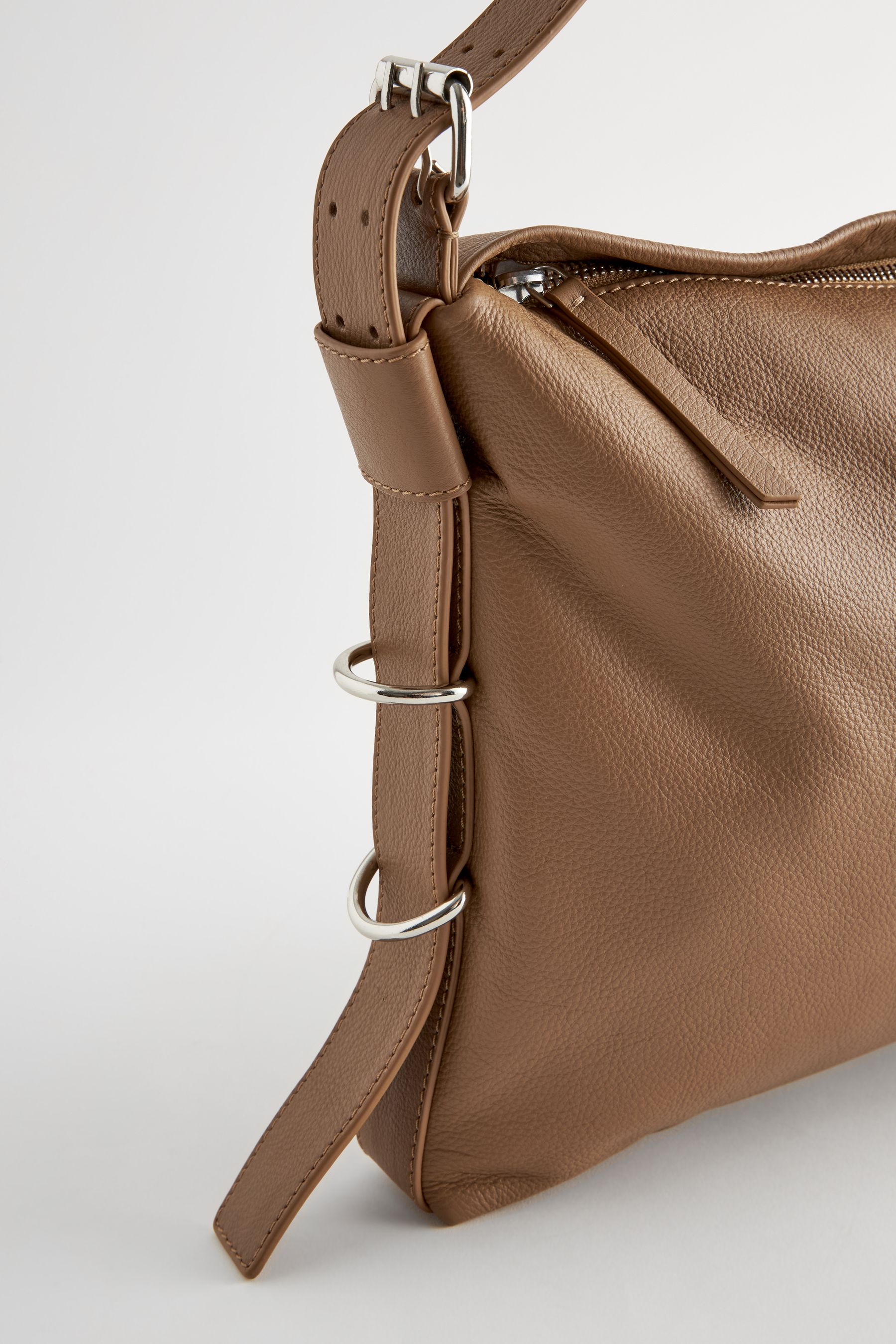 Buy Camel Brown Leather Ring Shoulder Bag from Next Ireland