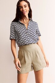 Boden Natural Hampstead Linen Shorts - Image 1 of 5