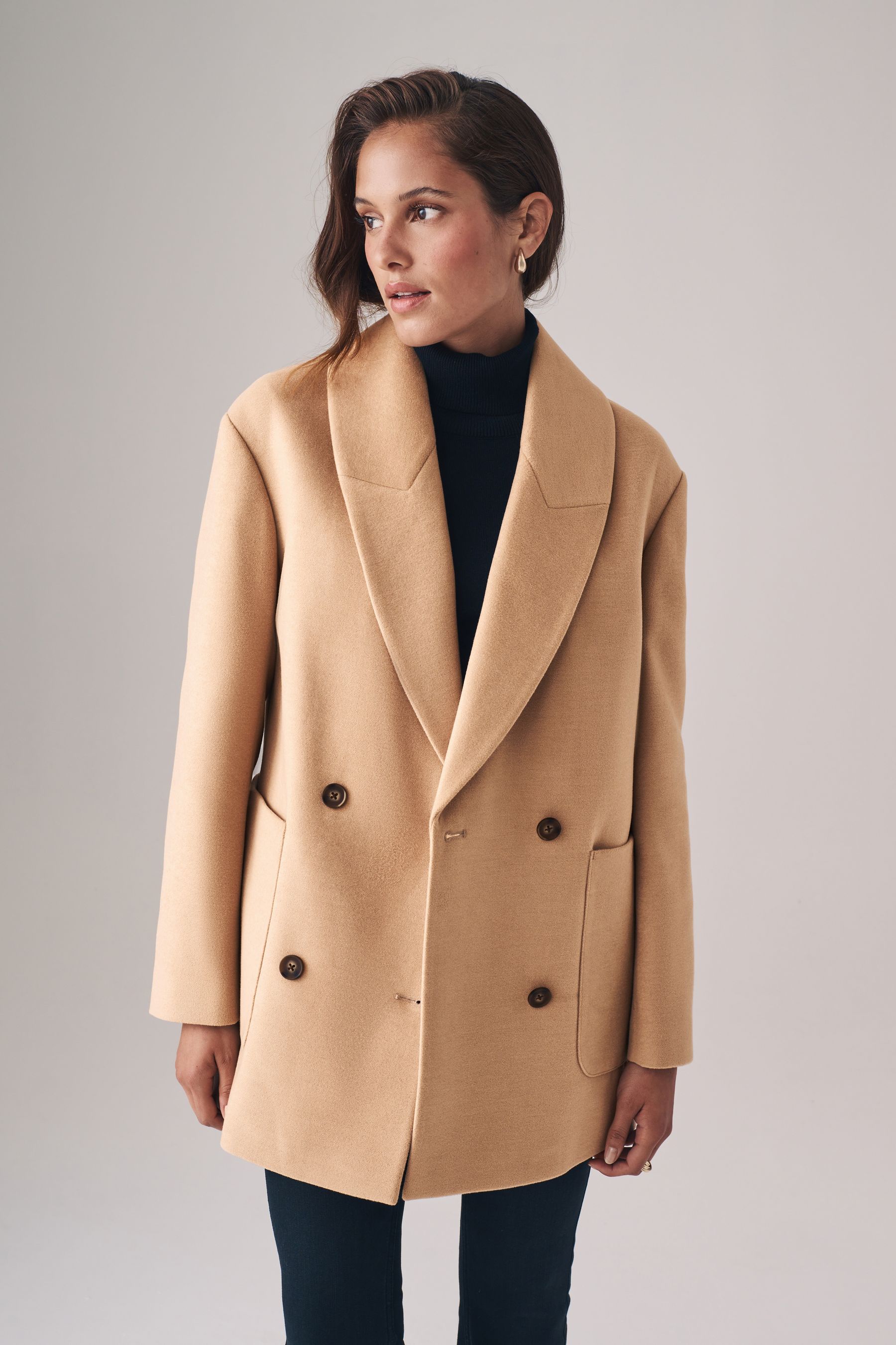 Next double breasted coat deals