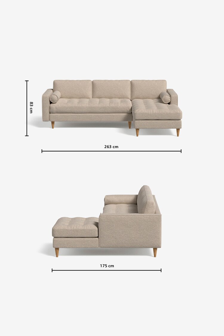 MADE.COM Basket Weave Natural Scott Right Hand Facing Corner Sofa - Image 4 of 4