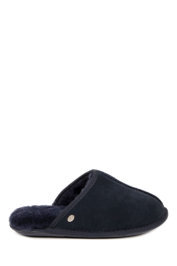 Just Sheepskin Blue Mens Donmar Slippers - Image 2 of 5