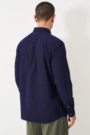 Crew Clothing Company Navy Blue Plain Cotton Classic Shirt - Image 2 of 5