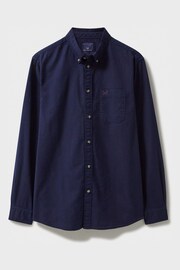 Crew Clothing Company Navy Blue Plain Cotton Classic Shirt - Image 5 of 5