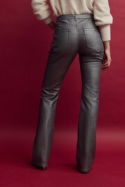 Silver Glitter Coated Flared Jeans - Image 4 of 8