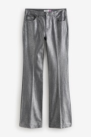 Silver Glitter Coated Flared Jeans - Image 6 of 8