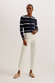 Ted Baker Blue Eloriaa Crew Neck Fitted Cardigan - Image 1 of 4