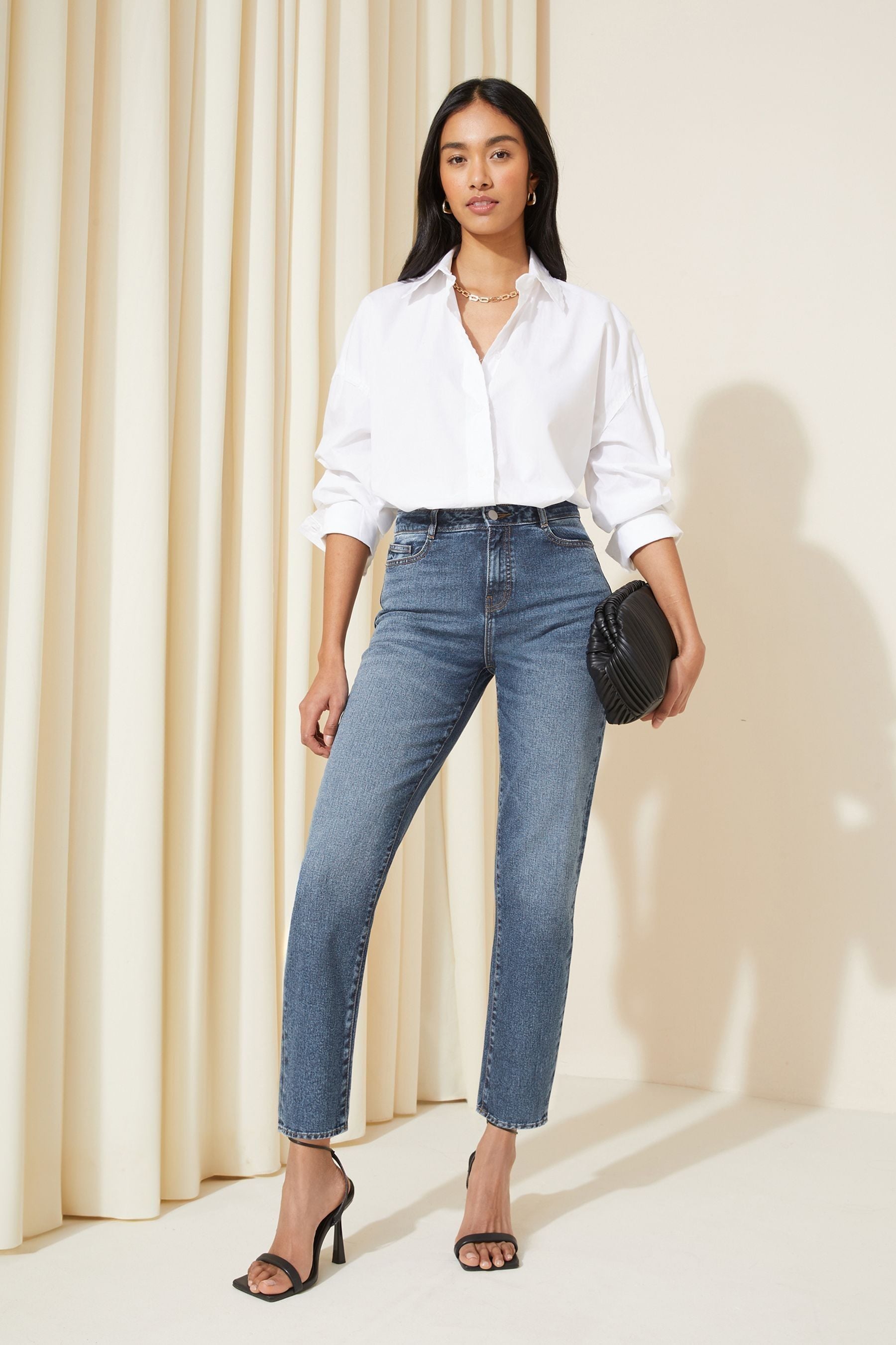 Next petite straight leg jeans top