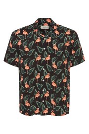 Blend Black Printed Resort Short Sleeve Shirt - Image 5 of 5