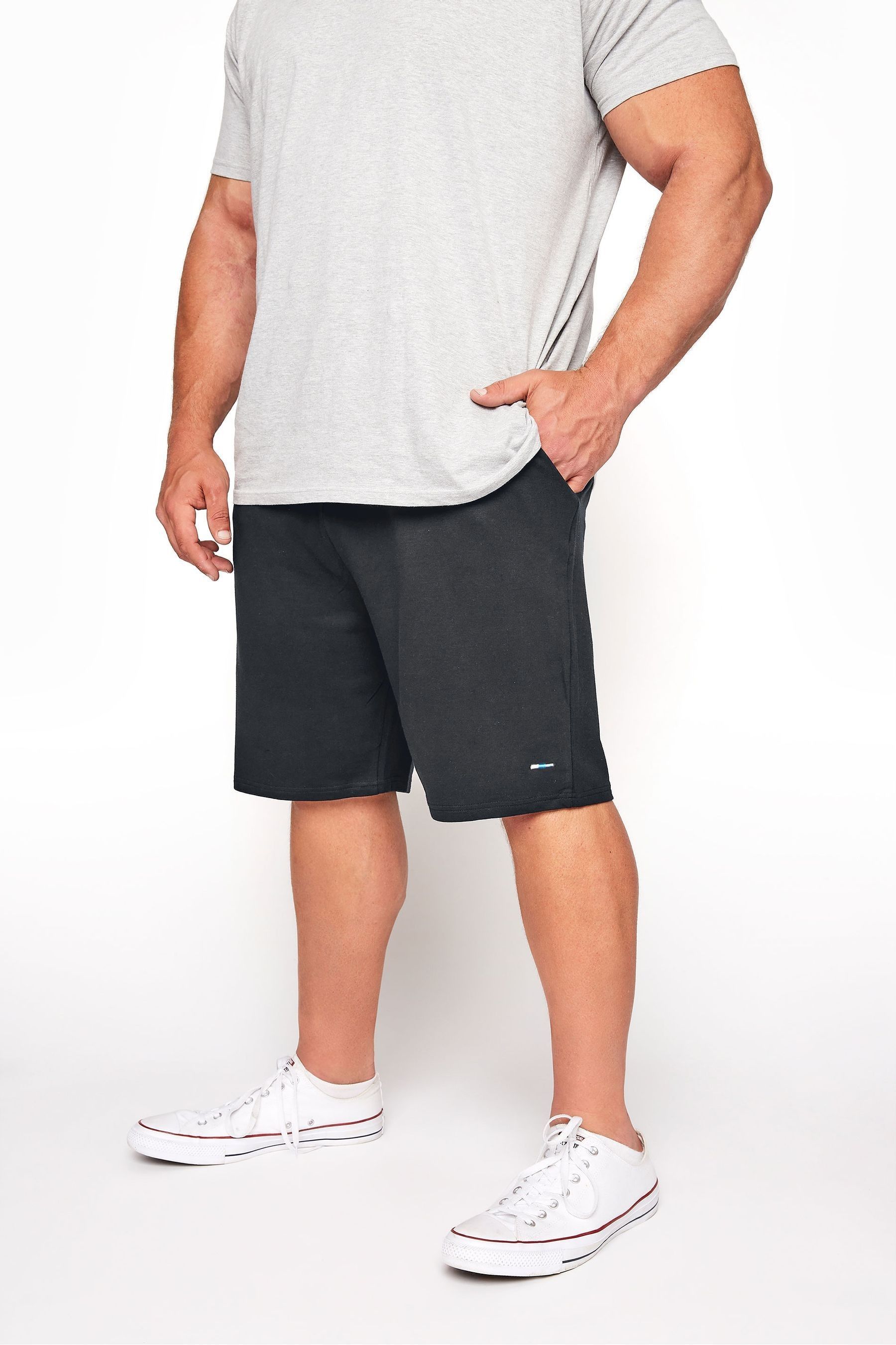 Buy BadRhino Big Tall Black Essential Jogger Shorts from Next Denmark