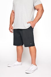 BadRhino Big & Tall Black 100% Cotton Essential Jogger Shorts - Image 1 of 3