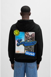 HUGO Blue Regular Fit Back Print Logo Graphic Hoodie - Image 2 of 4