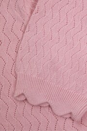 Threadbare Pink Pointelle Knitted Top - Image 4 of 4