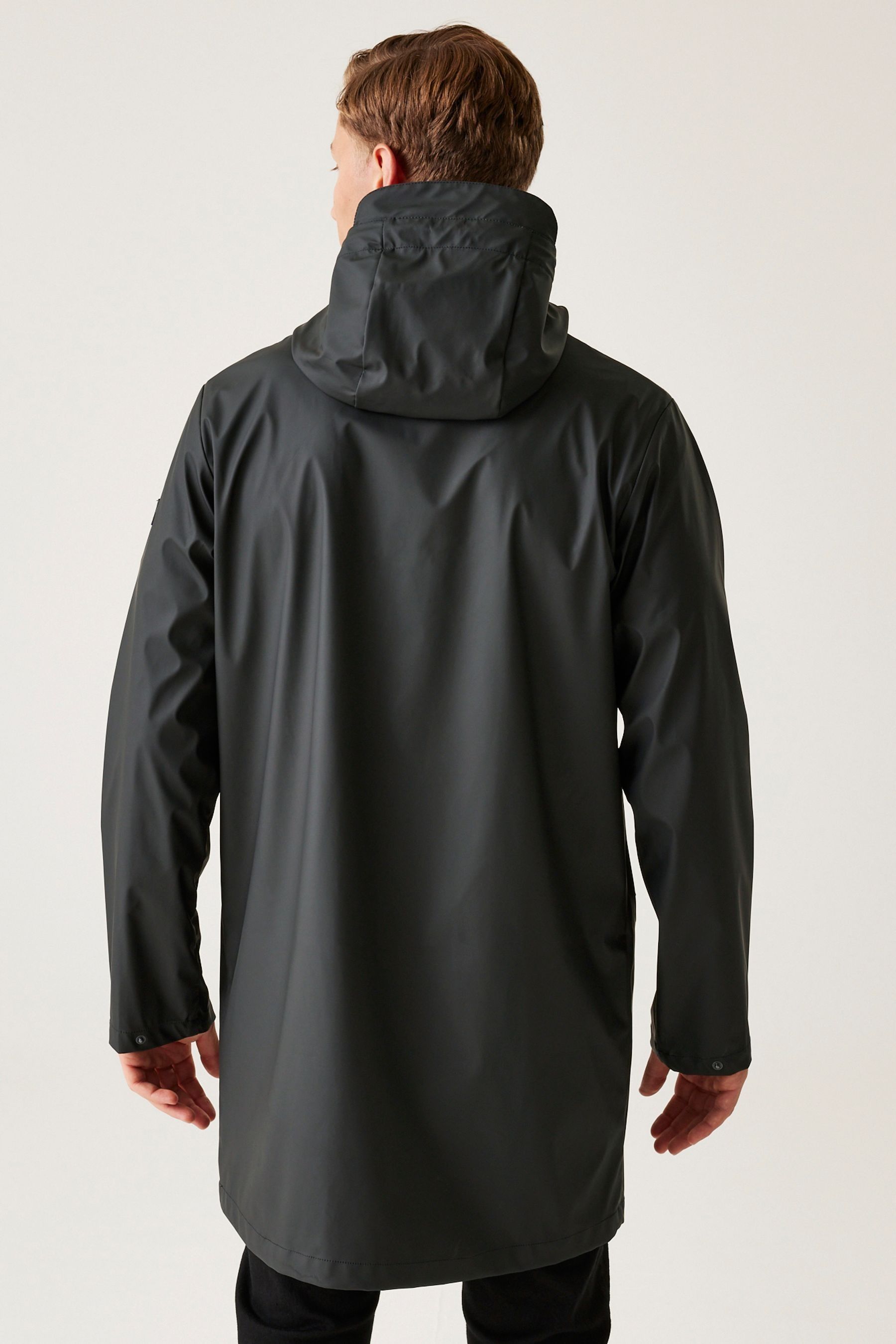 Buy Regatta Black Trustan Longline PU Rain Jacket from Next Luxembourg