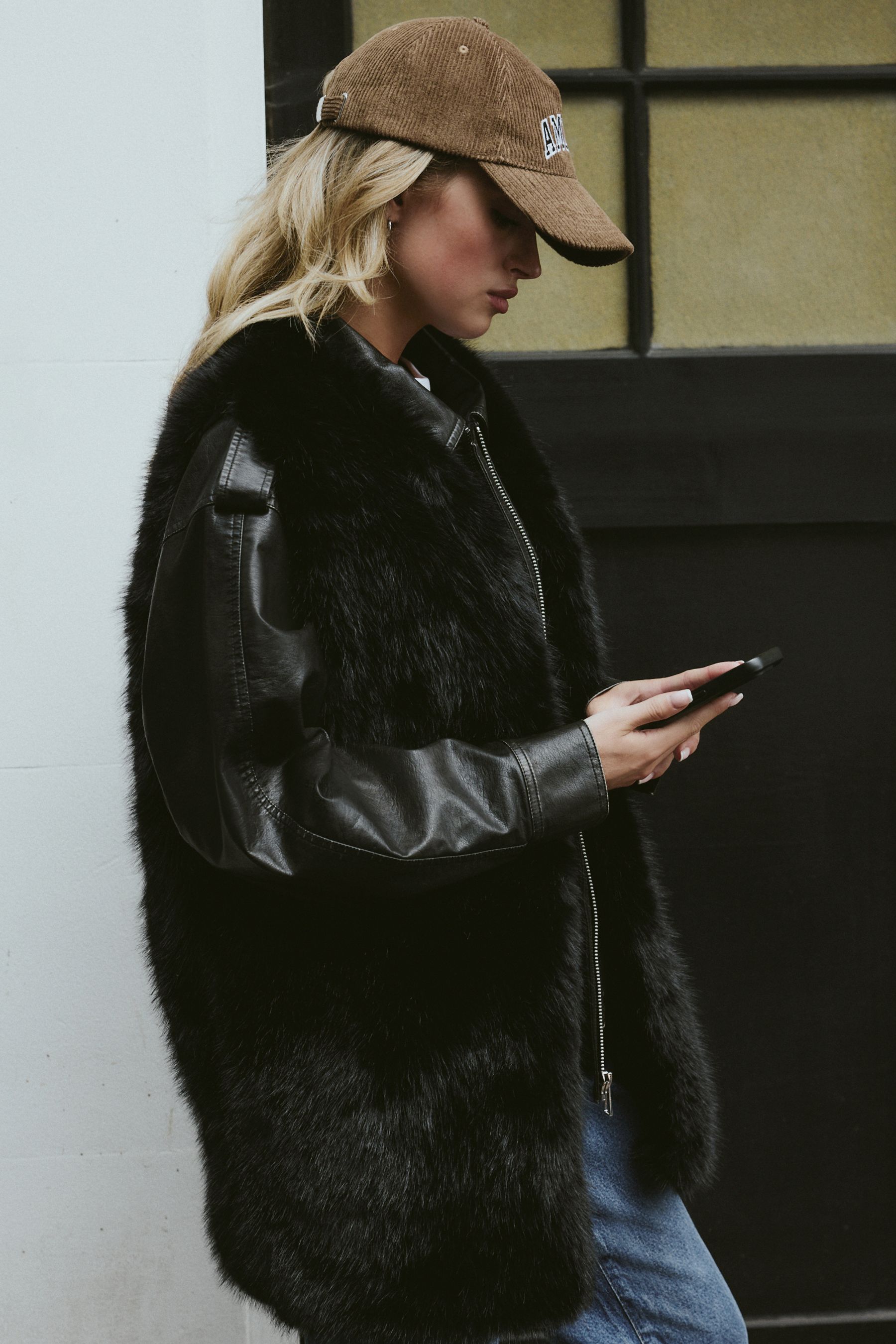 Longline fur gilet shop