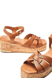 Moda in Pelle Poppiee Woven Two Part Wedge Sandals - Image 4 of 4