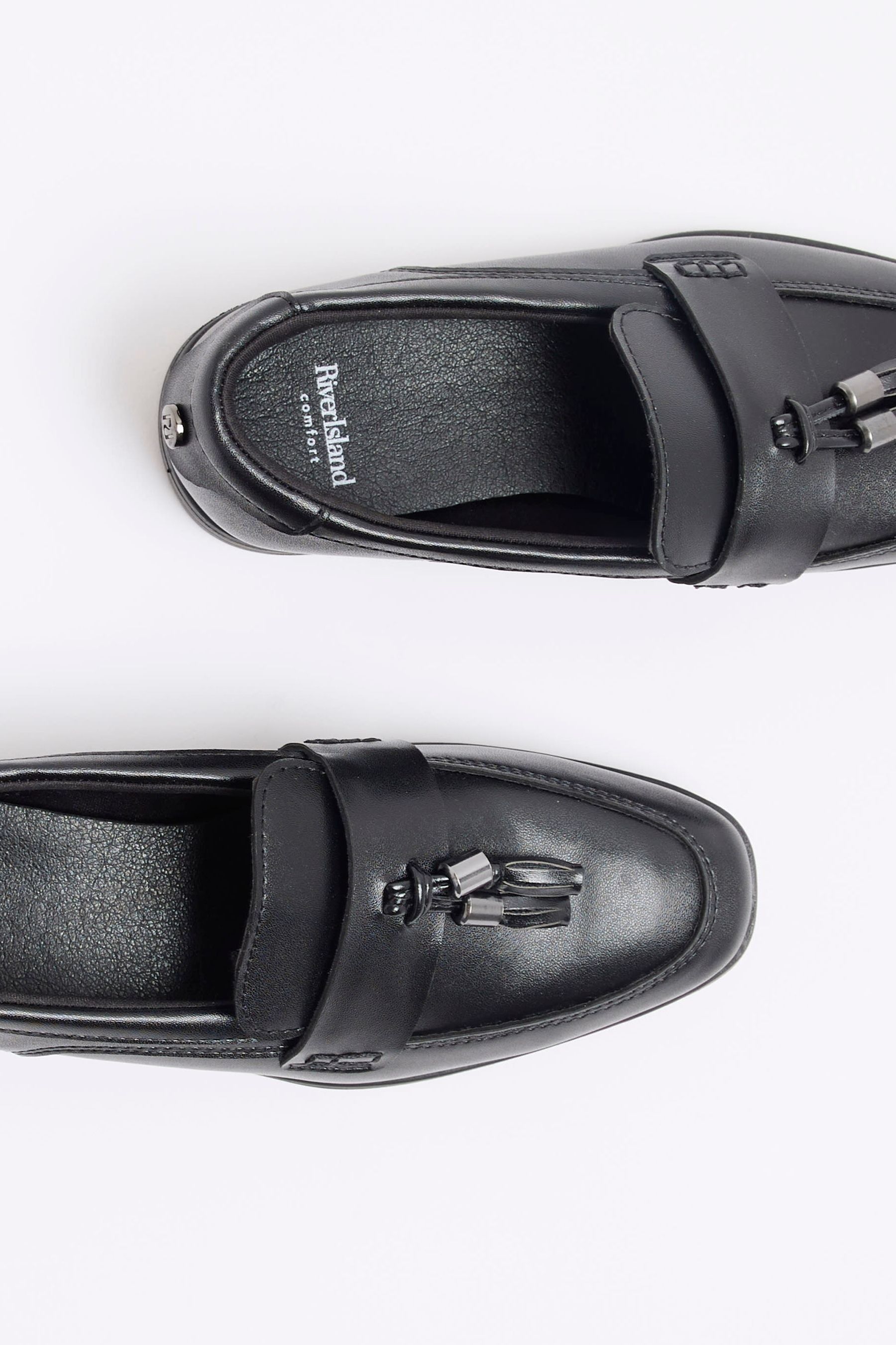 Boys black tassel loafers clearance