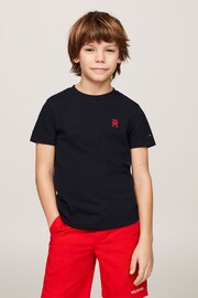 Tommy Hilfiger Blue Monogram Logo T-Shirt - Image 1 of 6