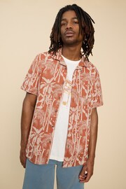 White Stuff Orange Cactus Printed Shirt - Image 1 of 7