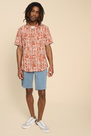 White Stuff Orange Cactus Printed Shirt - Image 3 of 7