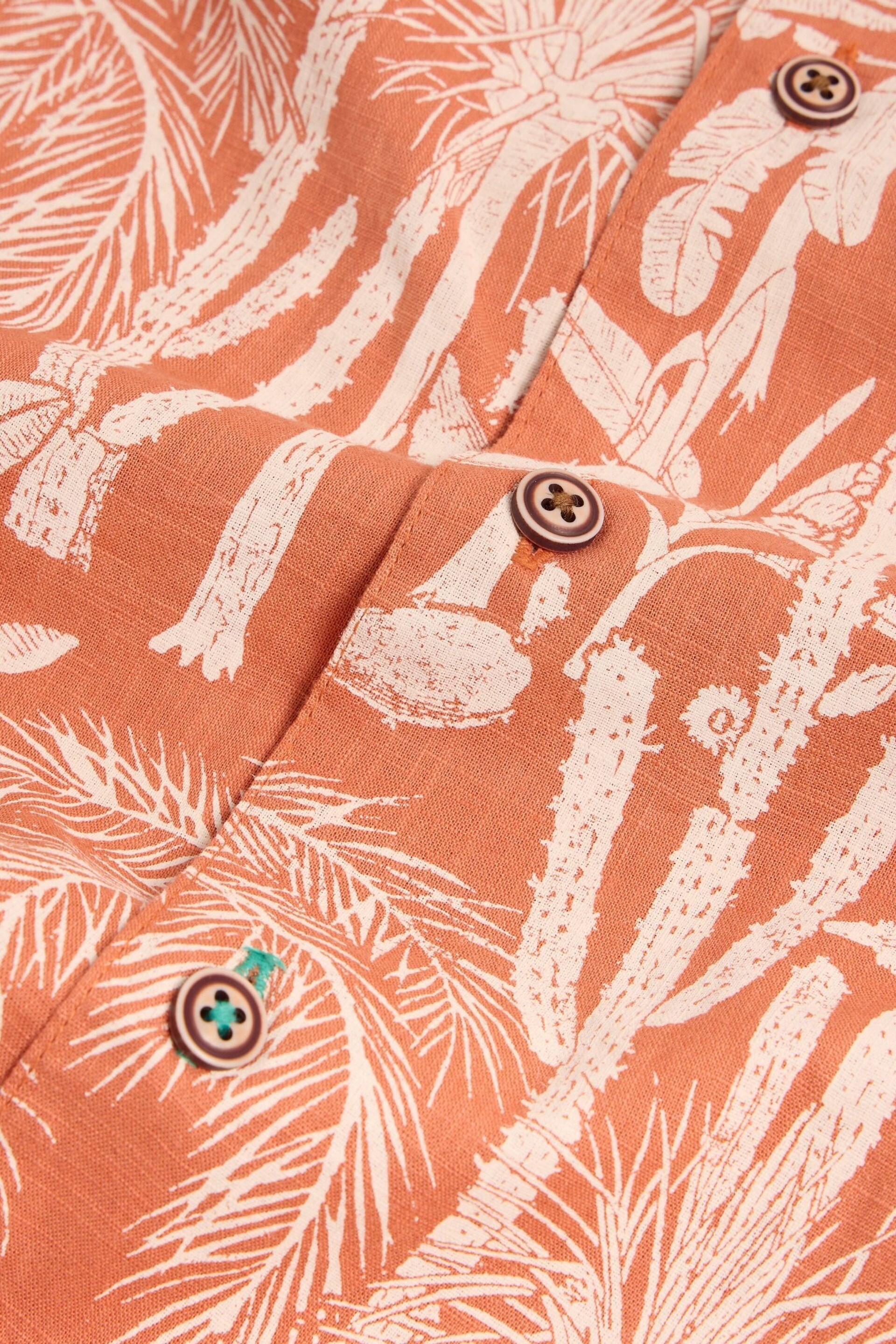 White Stuff Orange Cactus Printed Shirt - Image 7 of 7