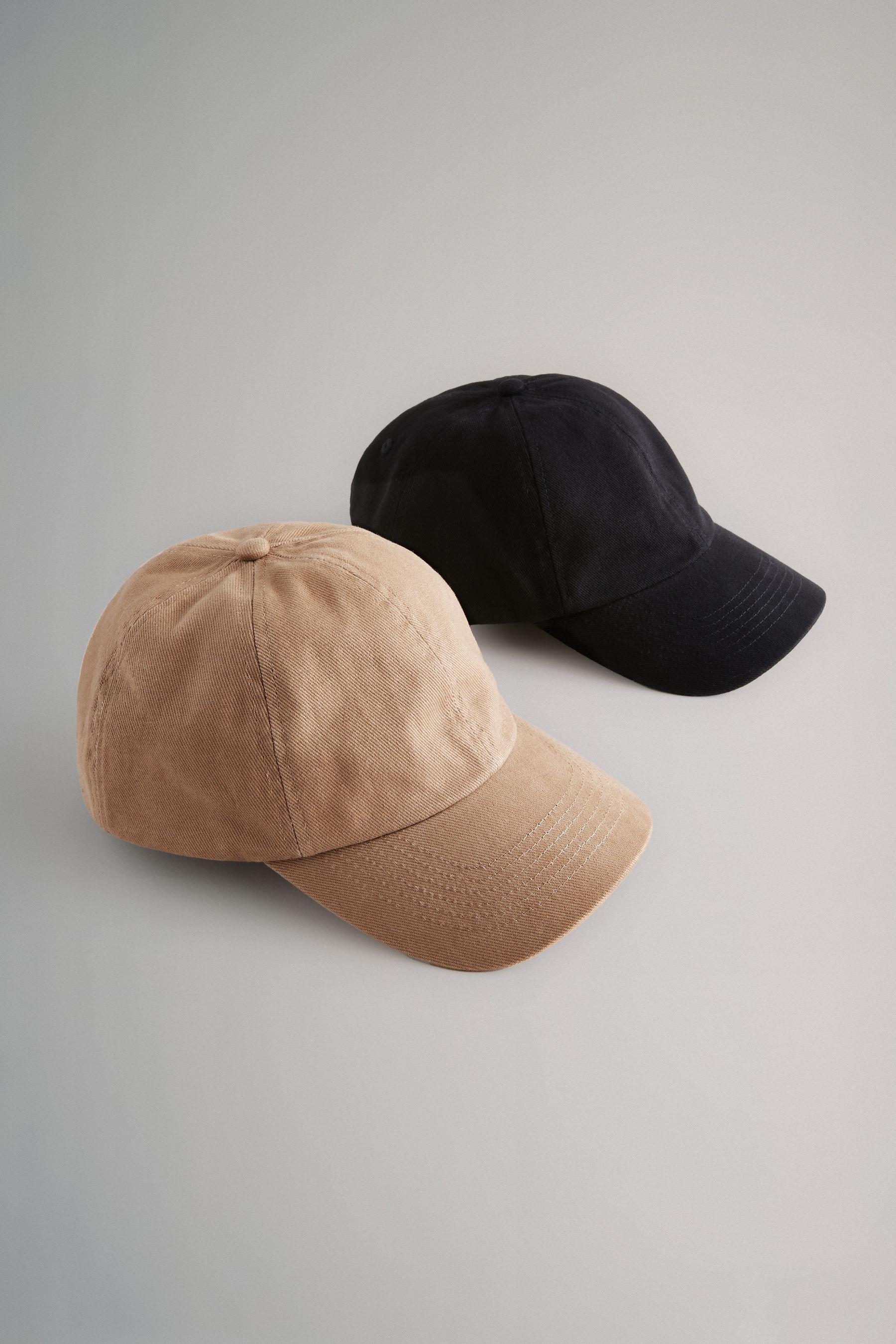 Buy The Set Black Tan 2 Pack Baseball 100 Cotton Caps from the Next UK online shop