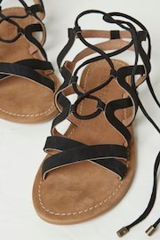 FatFace Black Renna Ghillie Lace Up Sandals - Image 4 of 4