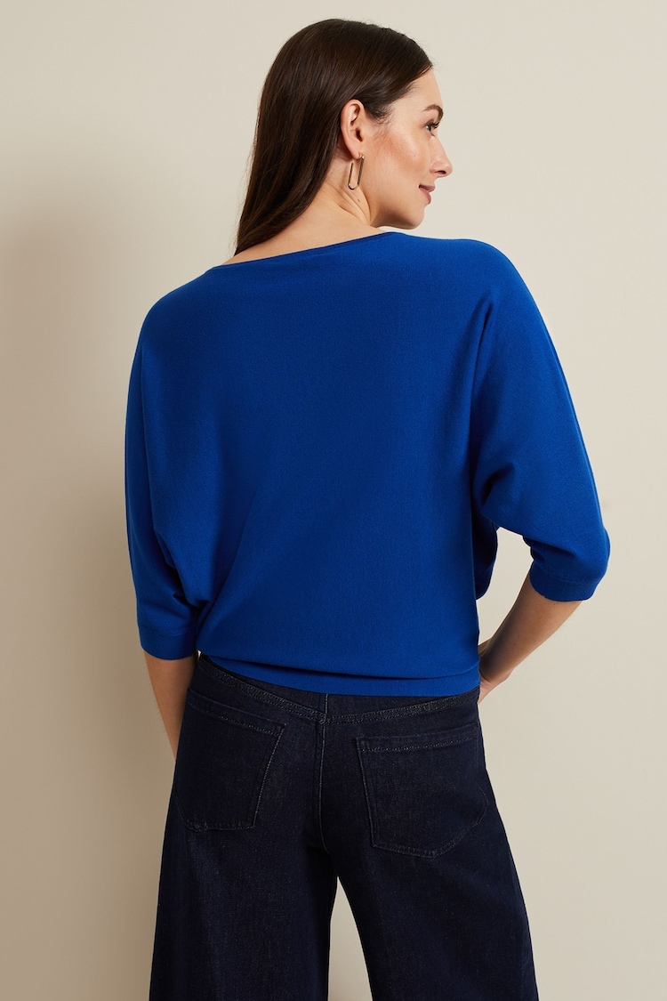 Phase Eight Blue Cristine Knit Jumper - Image 2 of 7