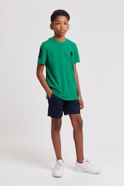 U.S. Polo Assn. Boys Blue Linen Blend Chino Shorts - Image 2 of 7