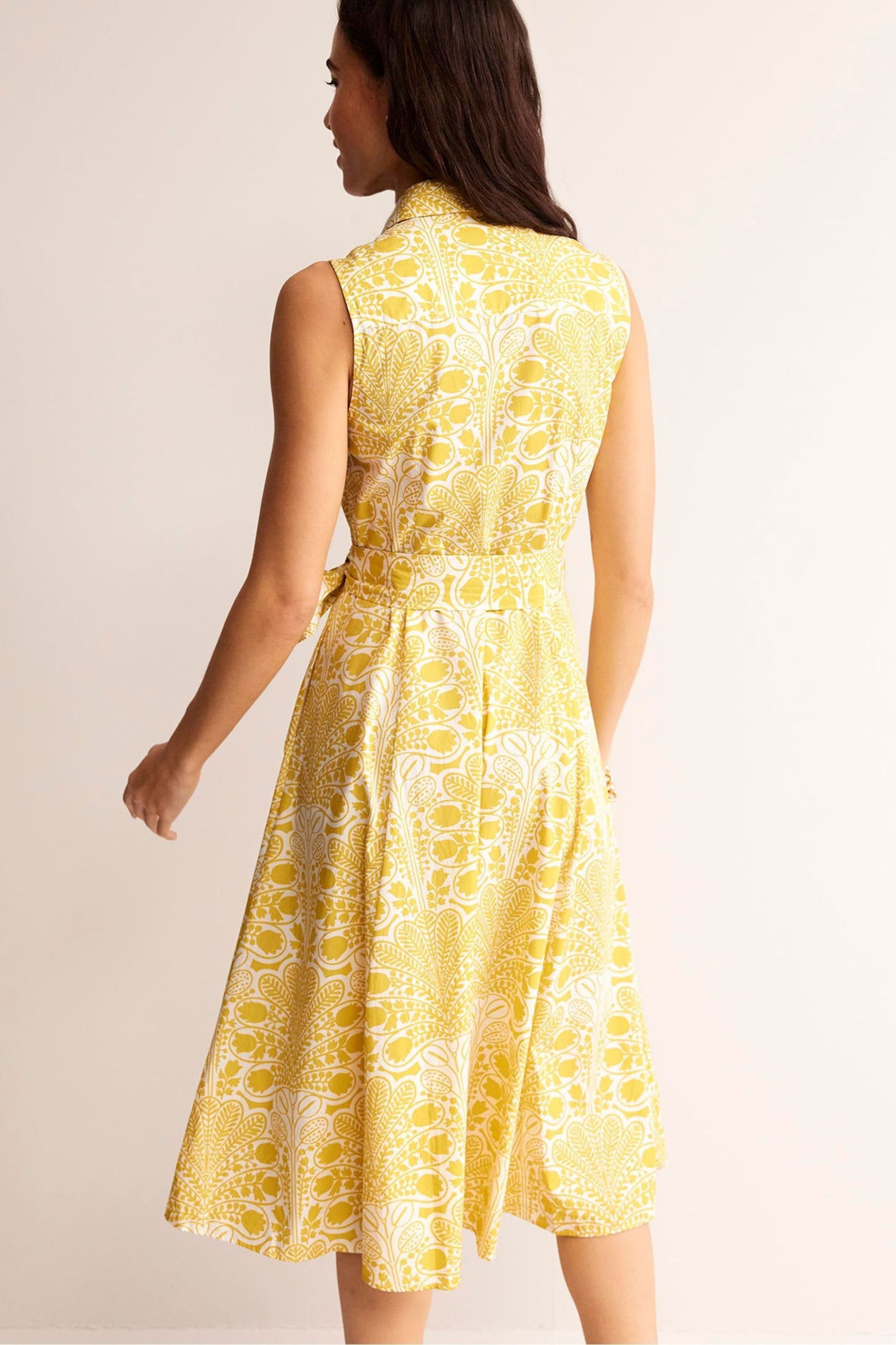 Boden Yellow Amy Sleeveless Shirt Dress - Image 5 of 6