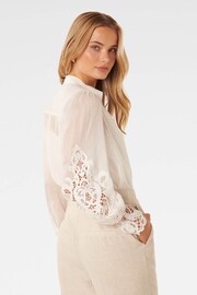 Forever New White Aria Lace Mix Blouse - Image 4 of 5