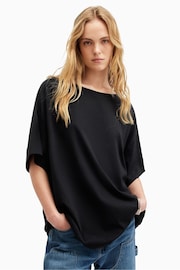 AllSaints Black Lydia T-Shirt - Image 1 of 7