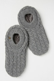 FatFace Grey Footsie Bedsocks - Image 1 of 2