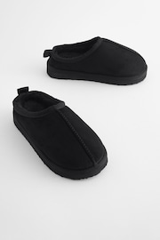 Black Cosy Mule Slippers - Image 1 of 5